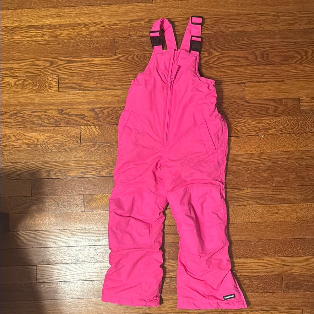 Lands' End Kids Pink Snow Bib